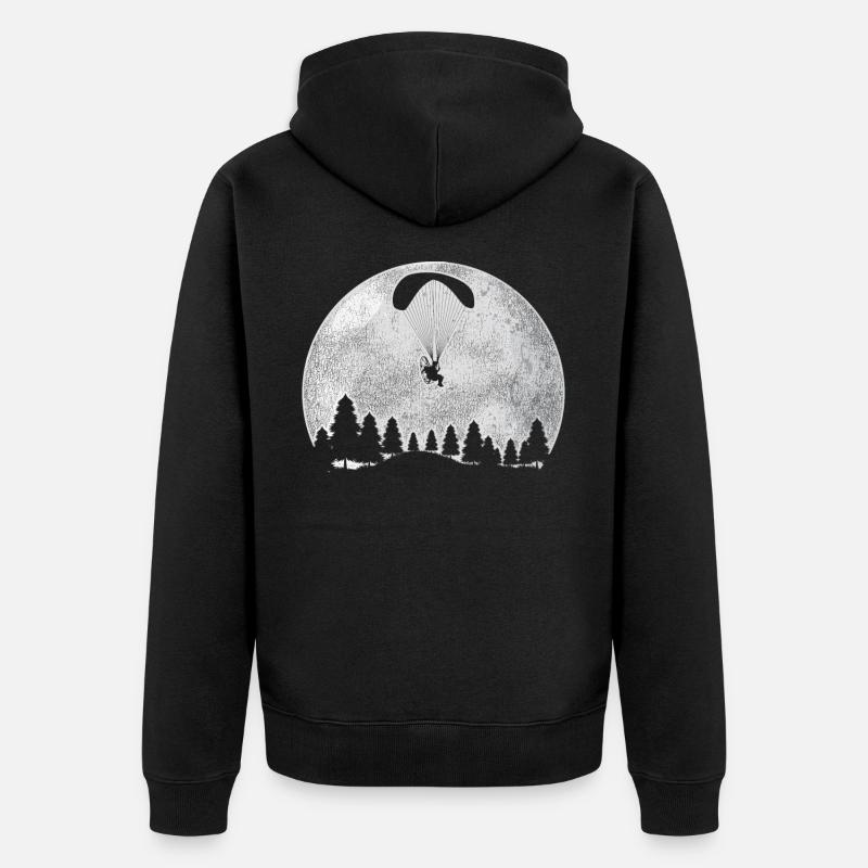 Lune parapente - Veste à capuche bio Premium Unisexe - noir