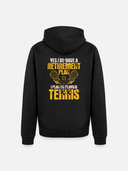 Tennis - Unisex Premium Bio Zip Hoodie - Schwarz