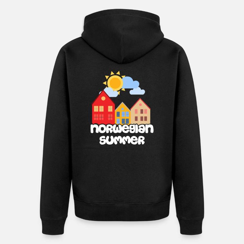Norvège - Veste à capuche bio Premium Unisexe - noir