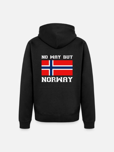 Norwegen - Unisex Premium Bio Zip Hoodie - Schwarz