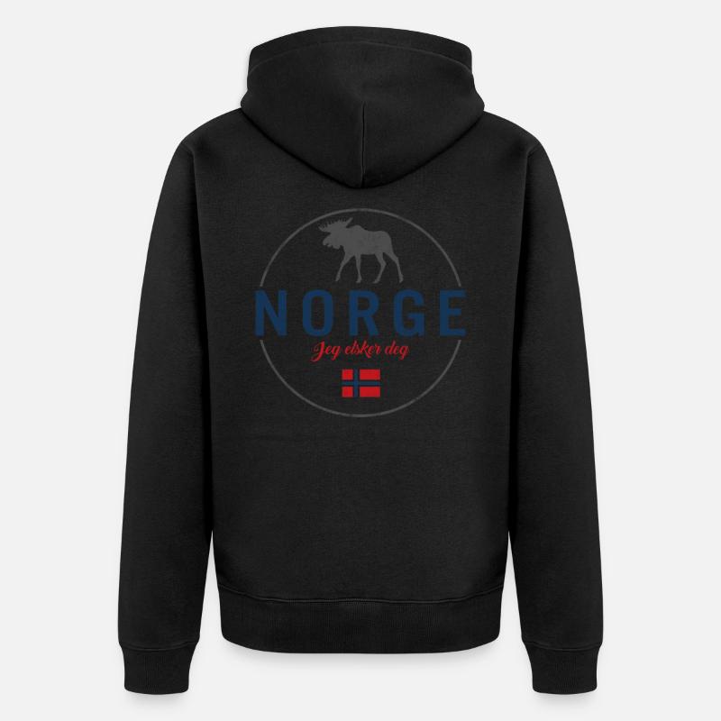 Norvège - Veste à capuche bio Premium Unisexe - noir