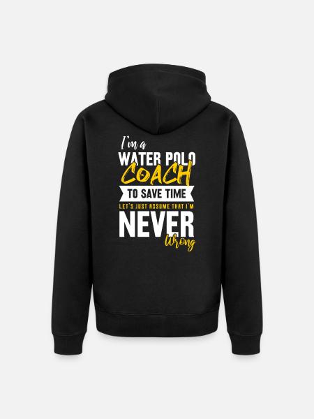 water polo - Unisex Premium Organic Zip Hoodie - black