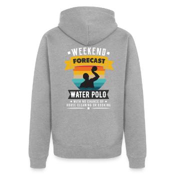 water polo - Veste à capuche bio Premium Unisexe - gris chiné - Dos - Nico (187cm)