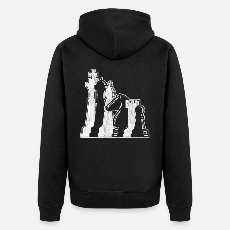 Idée cadeau d'échecs - Veste à capuche bio Premium Unisexe - noir