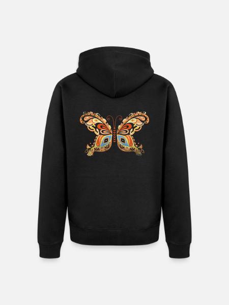 papillon - Veste à capuche bio Premium Unisexe - noir