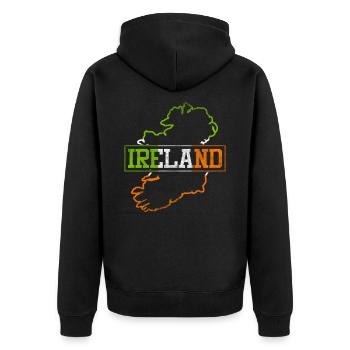 Irlande - Veste à capuche bio Premium Unisexe - noir - Dos - Nico (187cm)