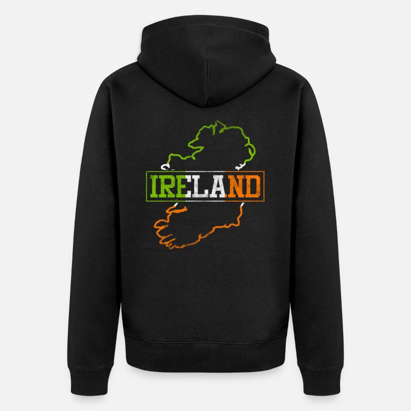 Irlande - Veste à capuche bio Premium Unisexe - noir
