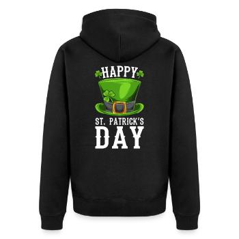 Terre de St Patricks Day - Veste à capuche bio Premium Unisexe - noir - Dos - Nico (187cm)