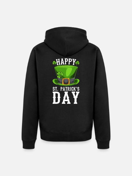 St Patricks Day Land - Unisex Premium Bio Zip Hoodie - Schwarz