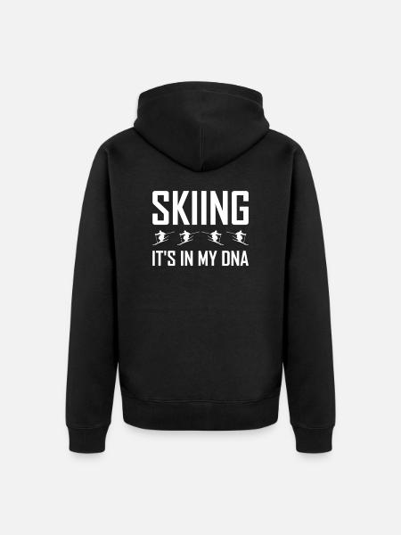 ski - Unisex Premium Organic Zip Hoodie - black