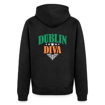 Irlande - Veste à capuche bio Premium Unisexe - noir - Dos - Nico (187cm)