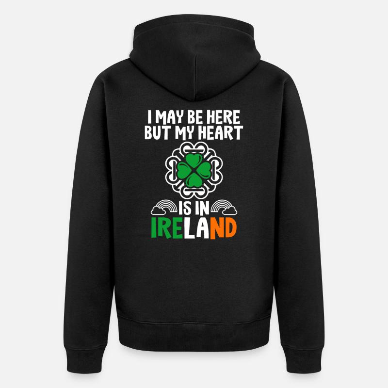 Irlande - Veste à capuche bio Premium Unisexe - noir