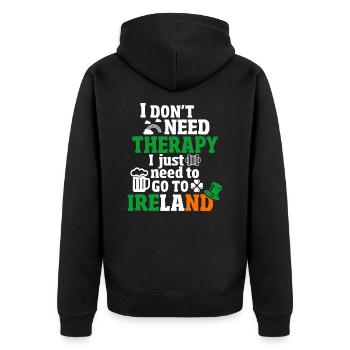 Irlande - Veste à capuche bio Premium Unisexe - noir - Dos - Nico (187cm)