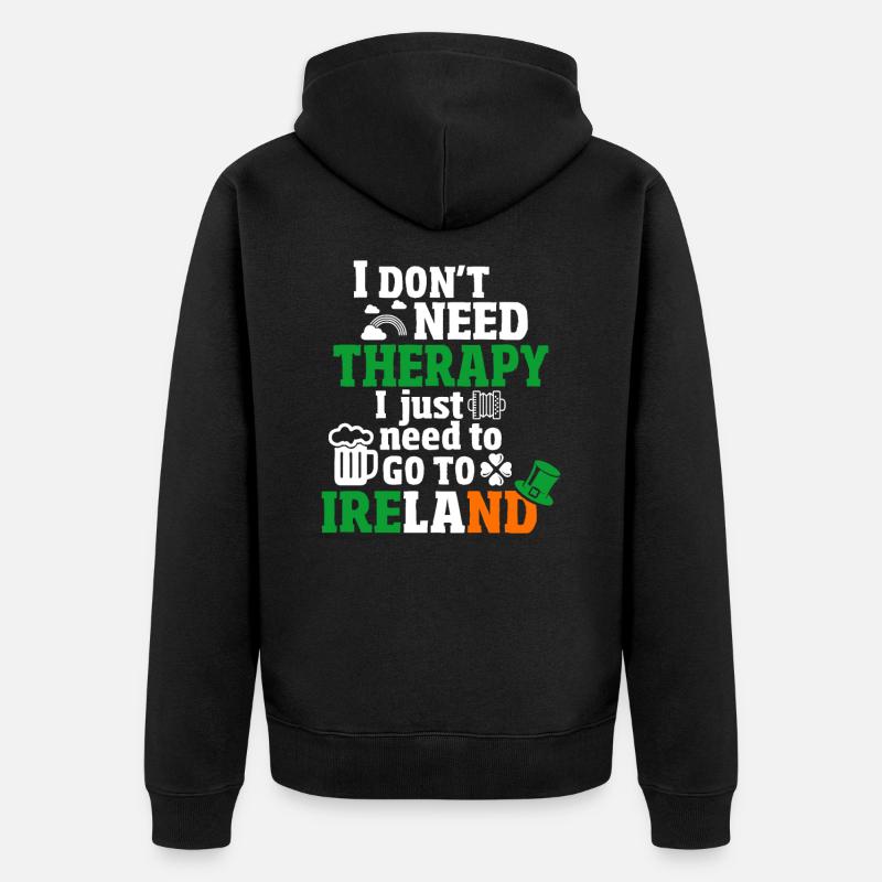 Irlande - Veste à capuche bio Premium Unisexe - noir