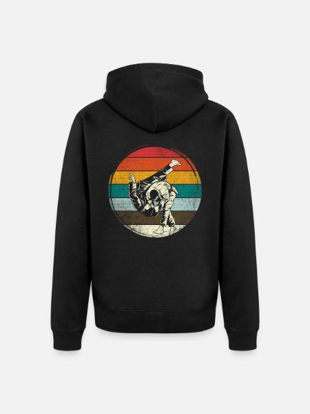 judo - Unisex Premium Organic Zip Hoodie - black