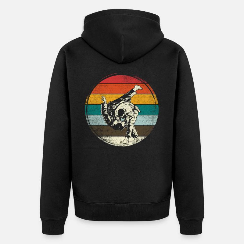 judo - Veste à capuche bio Premium Unisexe - noir