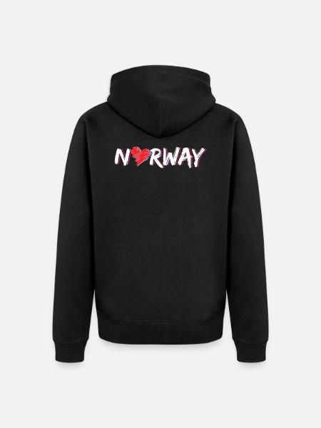Norway - Unisex Premium Organic Zip Hoodie - black