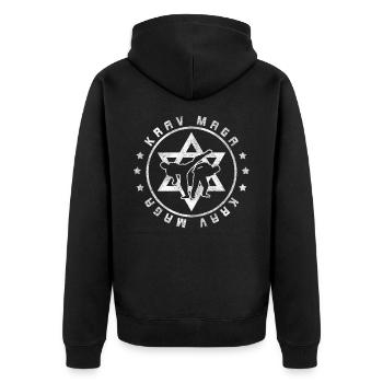 Krav Maga Star of David - Veste à capuche bio Premium Unisexe - noir - Dos - Nico (187cm)