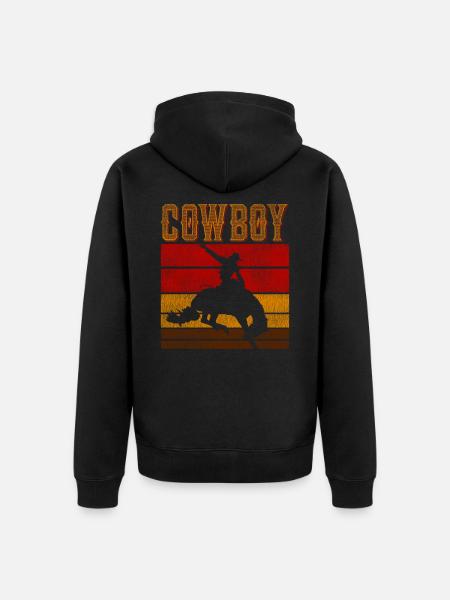 Cowboy Far West - Veste à capuche bio Premium Unisexe - noir