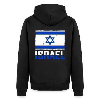 Israël drapeau nation - Veste à capuche bio Premium Unisexe - noir - Dos - Nico (187cm)