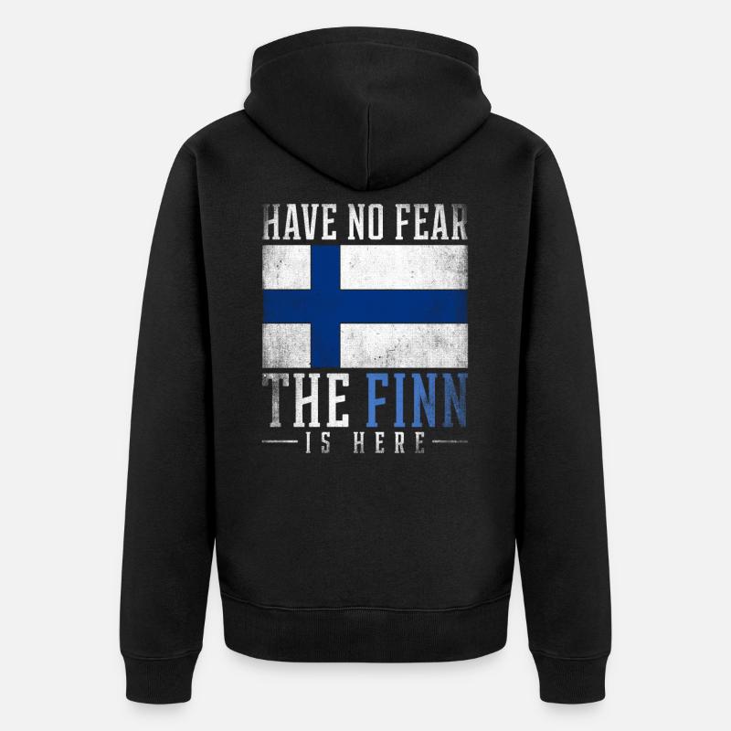 Nationalité finlandaise - Veste à capuche bio Premium Unisexe - noir