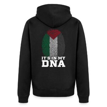 Palestine country independence - Unisex Premium Organic Zip Hoodie - black - Back - Nico (187cm)