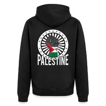 Palestine - Veste à capuche bio Premium Unisexe - noir - Dos - Nico (187cm)