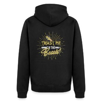Joueur de basse guitare guitare - Veste à capuche bio Premium Unisexe - noir - Dos - Nico (187cm)