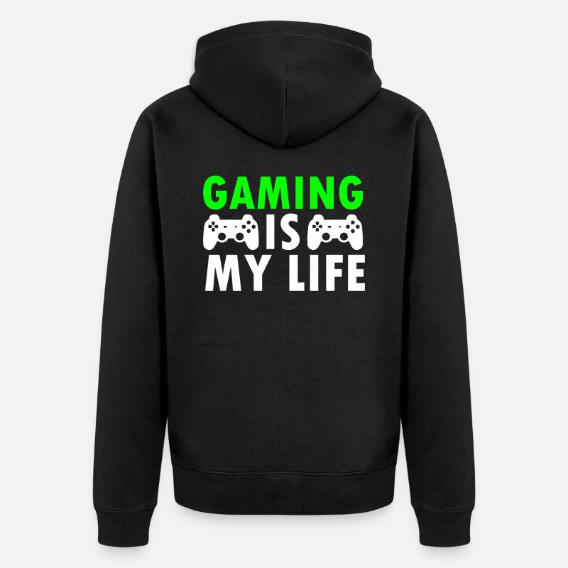 Gaming - Veste à capuche bio Premium Unisexe - noir
