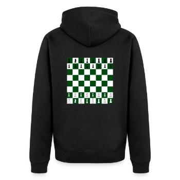 Échecs jeu d'échecs échiquier - Veste à capuche bio Premium Unisexe - noir - Dos - Nico (187cm)