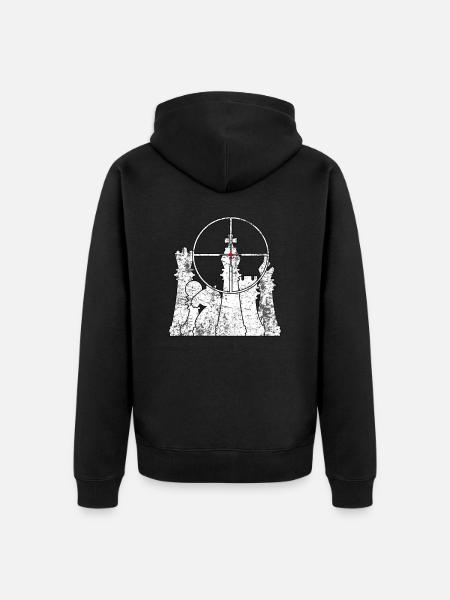 Schach Scachturnier König - Unisex Premium Bio Zip Hoodie - Schwarz