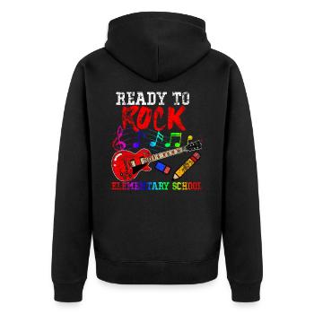 Guitare Rock - Veste à capuche bio Premium Unisexe - noir - Dos - Nico (187cm)