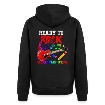 Guitare - Veste à capuche bio Premium Unisexe - noir - Dos - Nico (187cm)