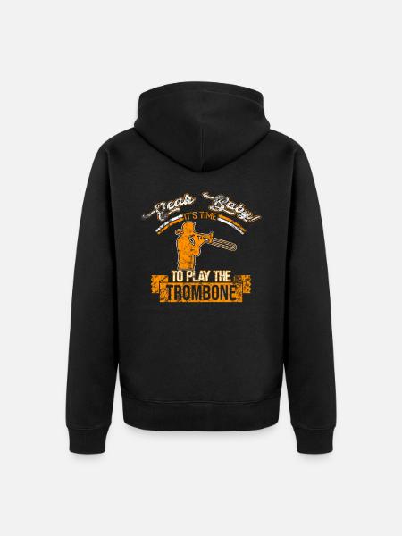 Trombone Jazz Musicians - Unisex Premium Organic Zip Hoodie - black