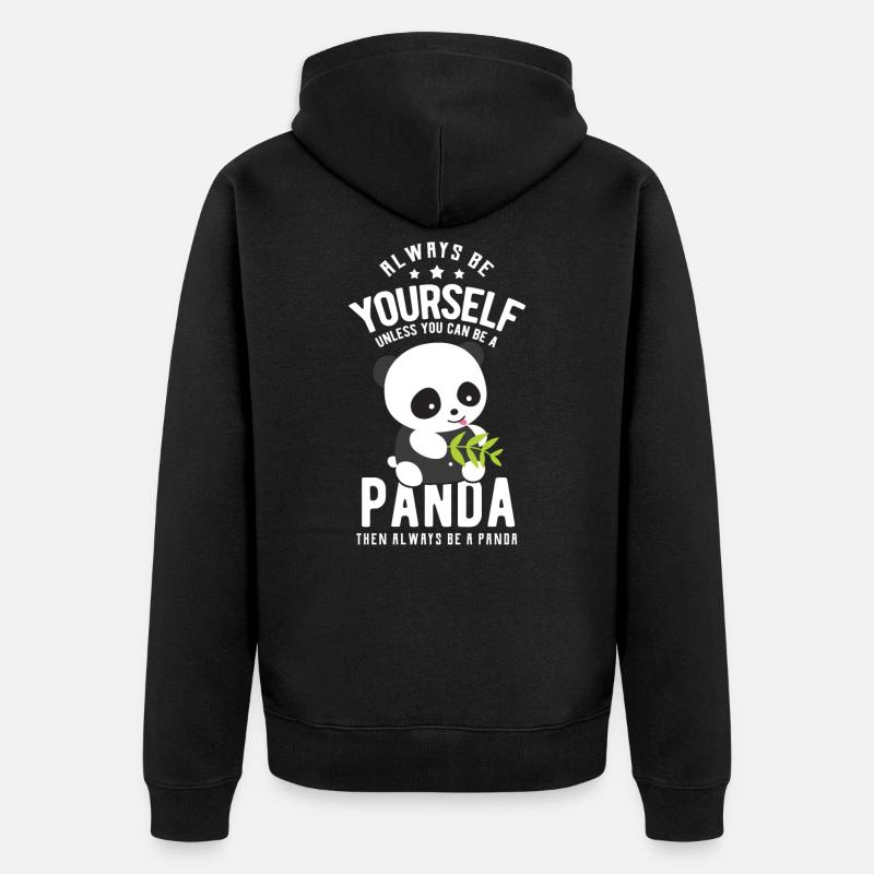 panda - Ekologisk premiumluvjack unisex - svart