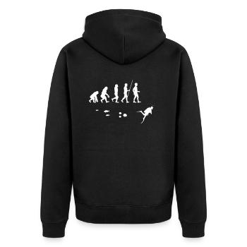plongée - Veste à capuche bio Premium Unisexe - noir - Dos - Nico (187cm)