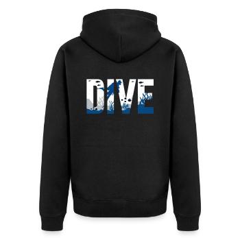 plongée - Veste à capuche bio Premium Unisexe - noir - Dos - Nico (187cm)