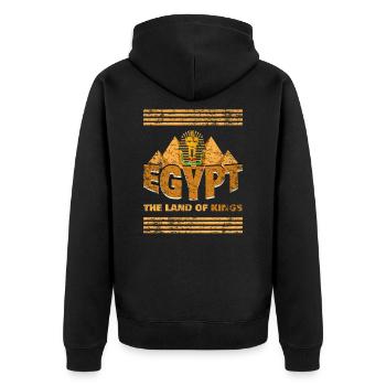 Pyramides de Pharaon Egypte - Veste à capuche bio Premium Unisexe - noir - Dos - Nico (187cm)