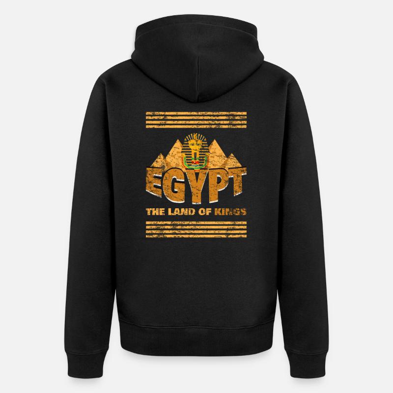 Pyramides de Pharaon Egypte - Veste à capuche bio Premium Unisexe - noir