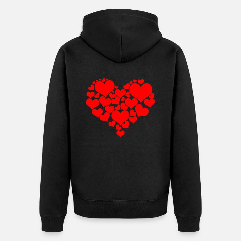 Carnaval du coeur - Veste à capuche bio Premium Unisexe - noir