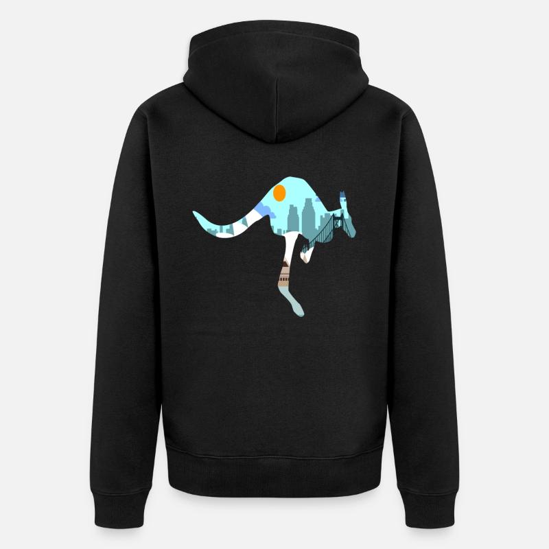 Australie Australien - Veste à capuche bio Premium Unisexe - noir