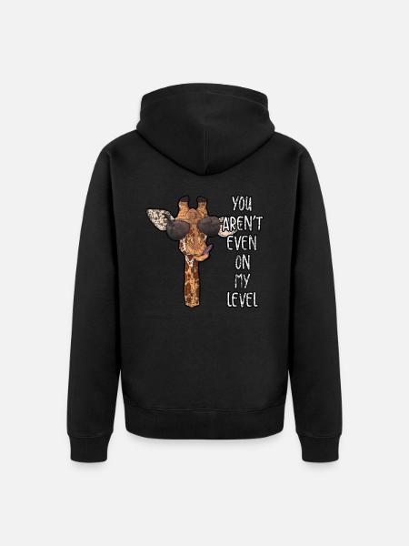 girafes - Veste à capuche bio Premium Unisexe - noir