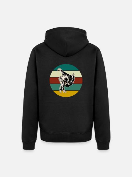 Judo Fighter Judoka - Unisex Premium Organic Zip Hoodie - black