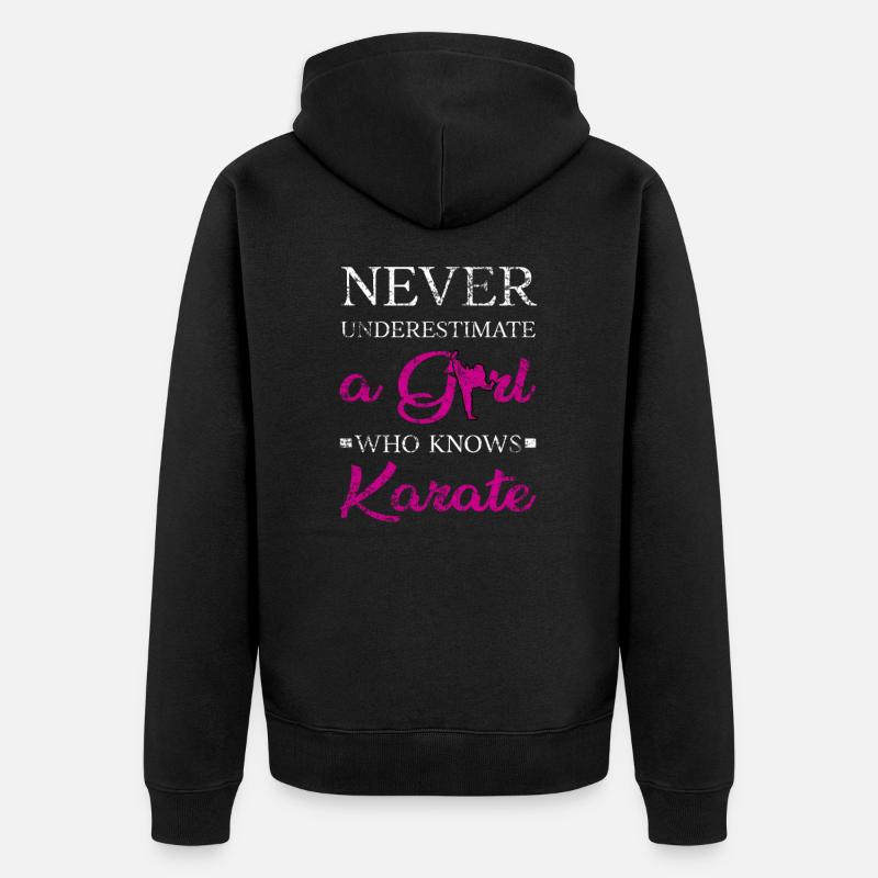 Karaté filles - Veste à capuche bio Premium Unisexe - noir