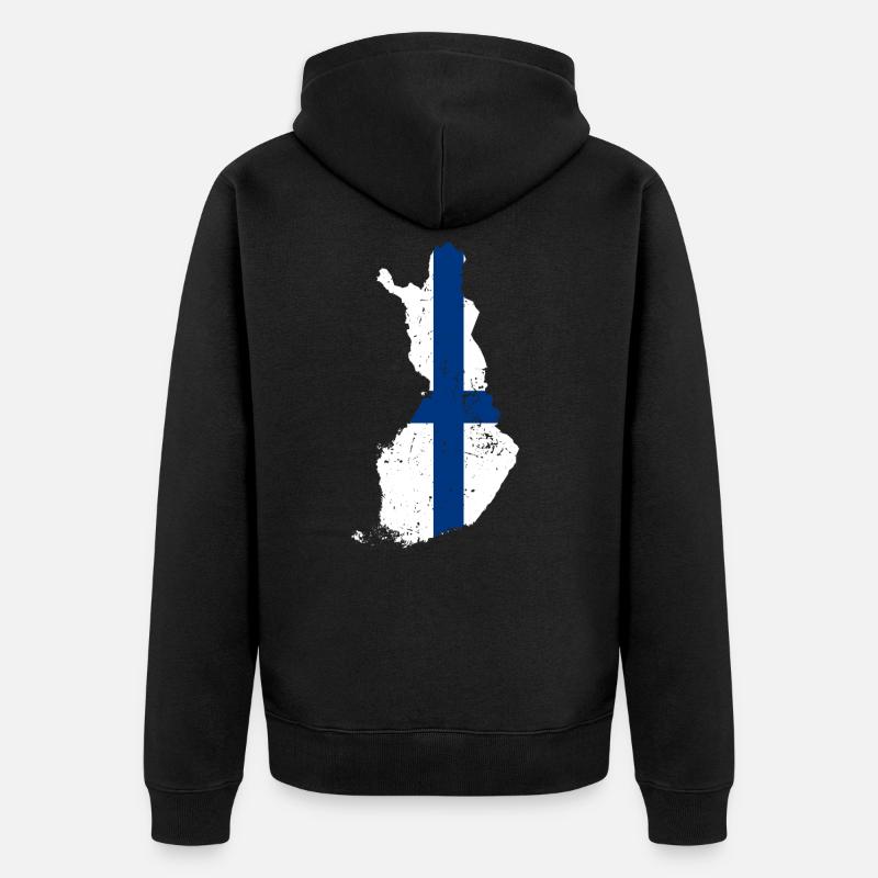 Finlande - Veste à capuche bio Premium Unisexe - noir