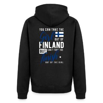 Finlande - Veste à capuche bio Premium Unisexe - noir - Dos - Nico (187cm)