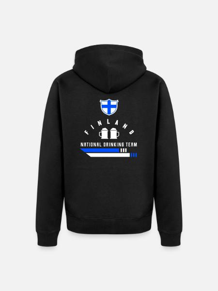 Finland - Unisex Premium Organic Zip Hoodie - black