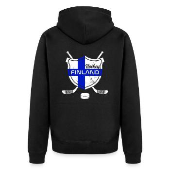 Finlande - Veste à capuche bio Premium Unisexe - noir - Dos - Nico (187cm)