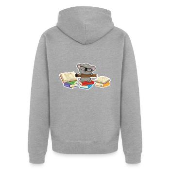 koala - Veste à capuche bio Premium Unisexe - gris chiné - Dos - Nico (187cm)