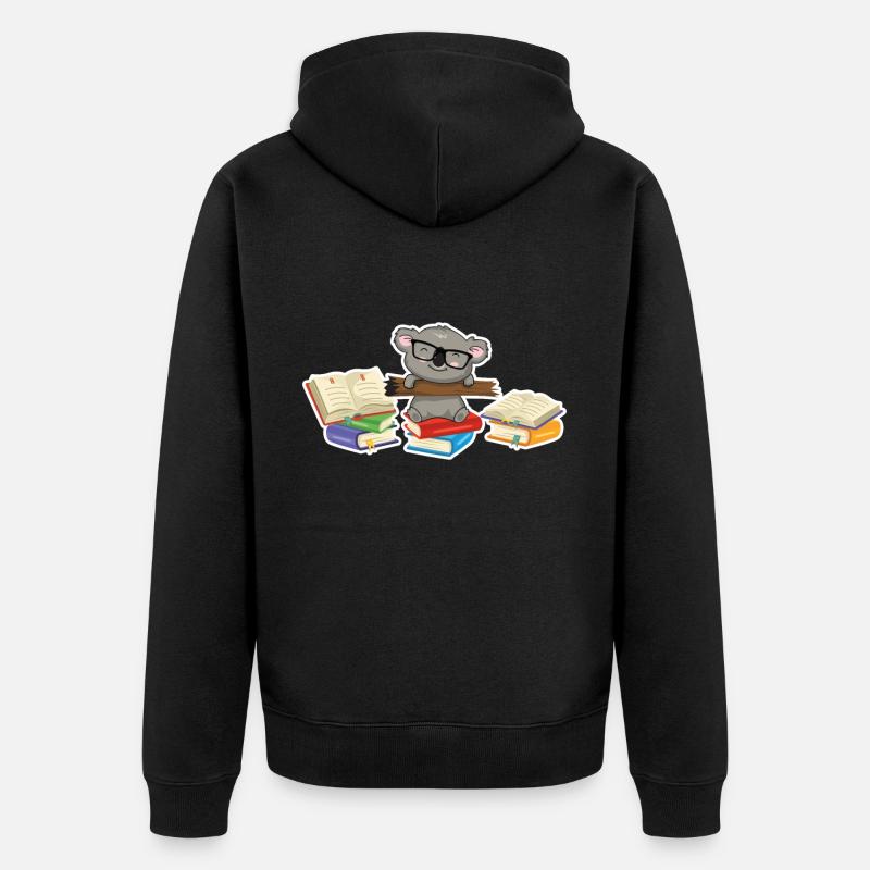 Koala - Unisex Premium Bio Zip Hoodie - Schwarz